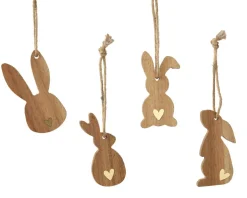 Décoration à suspendre en bois lièvre EASTER