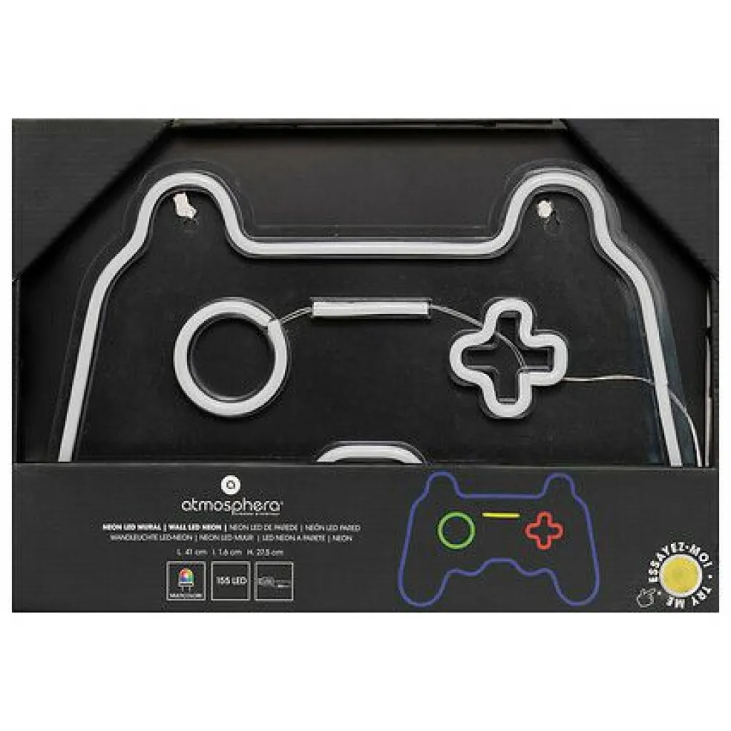 Décoration murale néon manette de jeu-JJA Discount