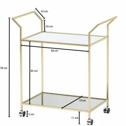 Desserte à roulettes AMAZONAS