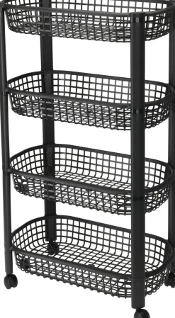 Desserte de cuisine à roulettes avec 4 paniers EH