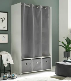 Dressing avec rideau en tissu JENKE