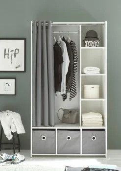 Dressing avec rideau en tissu JENKE