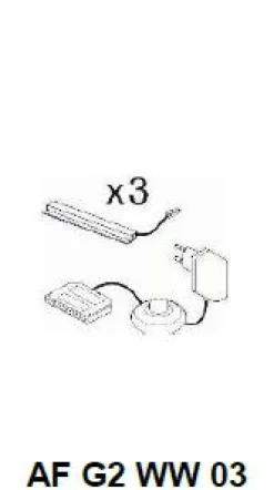 Eclairage de fond 3 pièces CATANIA CHAMBORD AF G2 WW 03-IMV New