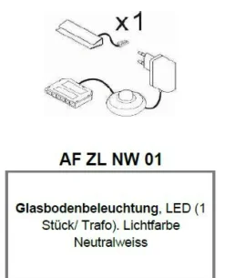 Eclairage LED pour tablette en verre AF ZL NW 01-IMV New