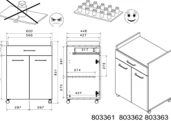 Ensemble avec buffet de cuisine MEMPHIS 6