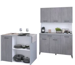 Ensemble avec buffet de cuisine MEMPHIS 4-Parisot Discount