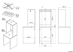 Ensemble de meubles pour machine à laver LAUNDRY 4-Parisot Online
