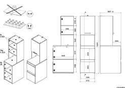 Ensemble de meubles pour machine à laver LAUNDRY 5