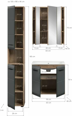 Ensemble salle de bains 3 éléments BONGA-Xonox New