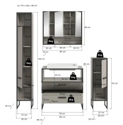 Ensemble salle de bains 5 éléments BAGNO-Xonox Best