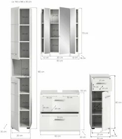 Ensemble salle de bains 4 éléments BONGA