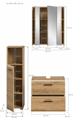 Ensemble salle de bains 3 éléments BONGA