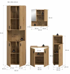 Ensemble salle de bains 4 éléments MONE-Xonox Outlet
