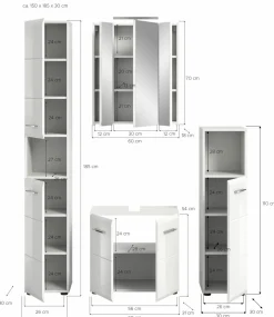 Ensemble salle de bains 5 éléments BONGA