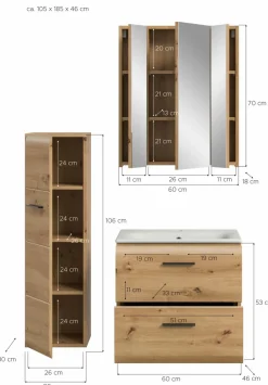 Ensemble salle de bains 3 éléments BONGA-Xonox Sale