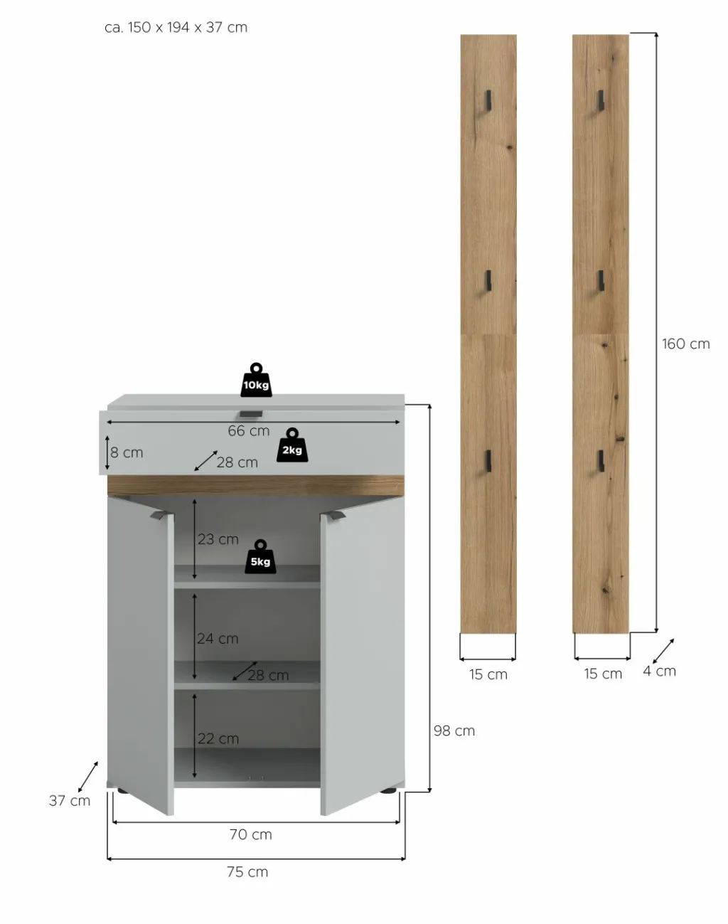 Ensemble vestiaire 3 éléments NARO-Xonox Clearance