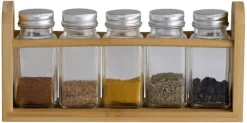 Etagère avec 5 pots à épices DAY