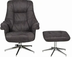 Fauteuil relax avec repose-pieds BURNABY-Duo New