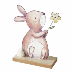 Figurine lapin avec fleur BUNNY