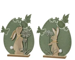 Figurine lièvre avec oeuf EASTER