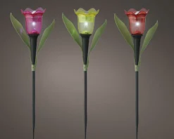 Fleur solaire avec piquet SOLAR-Kaemingk Outlet