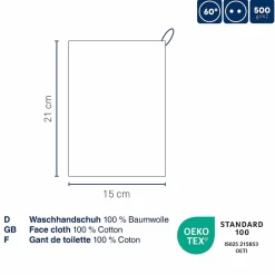 Gant de toilette bleu glacé LADESSA