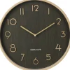 Horloge murale aspect bois EH