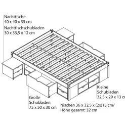 Lit à tiroirs TILL-Inter Link Clearance