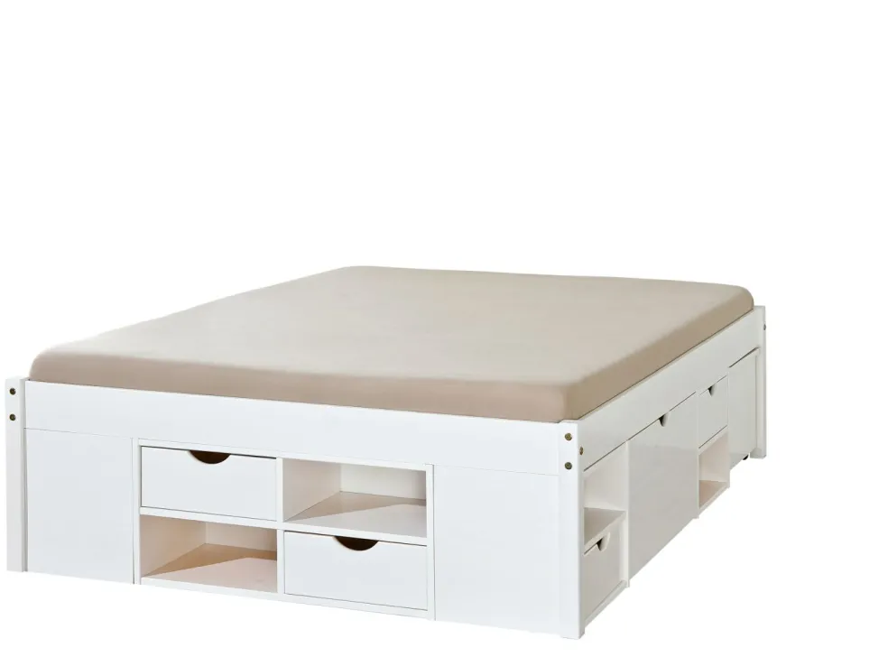 Lit avec chevet escamotable et rangements TILL