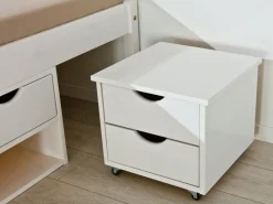 Lit avec chevet escamotable et rangements TILL