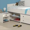 Lit avec chevet et commode SMOOZY 23a-Parisot