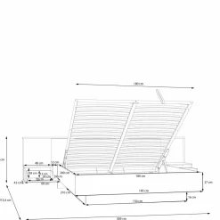 Lit avec chevets NEKTARIUS-Forte Discount