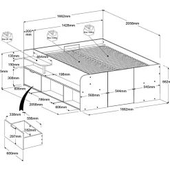Lit avec rangement TRAVEL-Parisot Sale