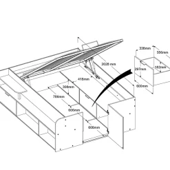 Lit avec rangement TRAVEL-Parisot Sale