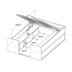 Lit avec rangement TRAVEL-Parisot Sale