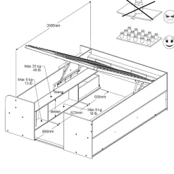 Lit avec rangement TRAVEL 2