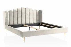 Lit capitonné coquillage PASARKEMIS-Salesfever Outlet