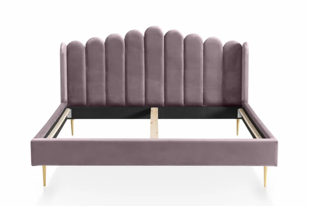 Lit capitonné coquillage PASARKEMIS