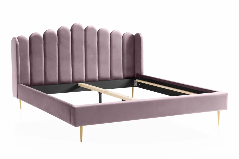 Lit capitonné coquillage PASARKEMIS