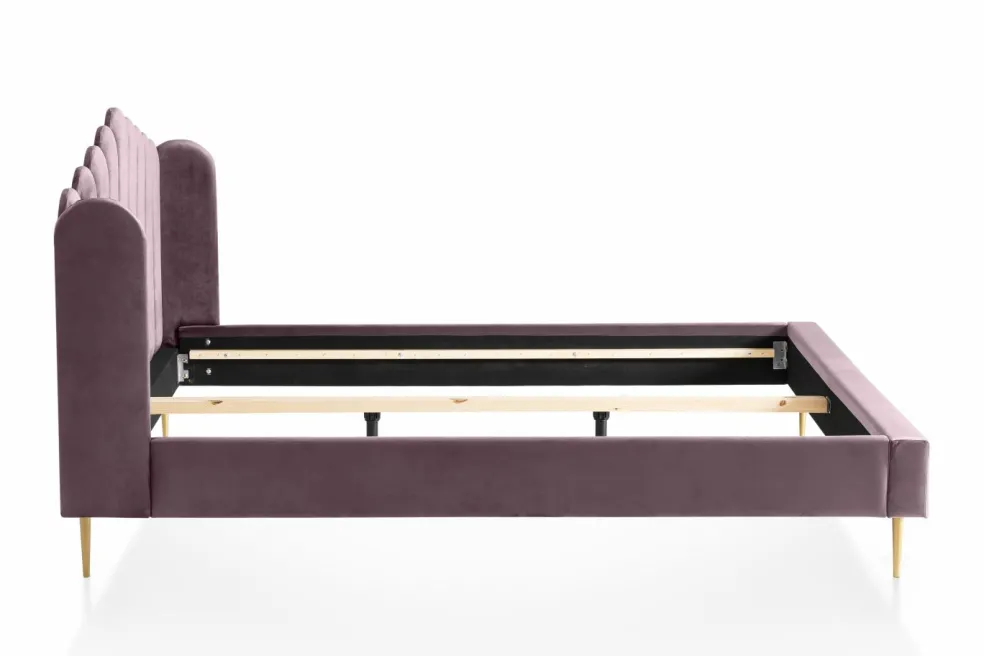 Lit capitonné coquillage PASARKEMIS