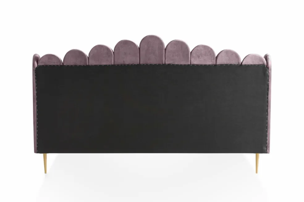 Lit capitonné coquillage PASARKEMIS