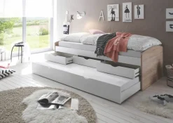 Lit gigogne avec rangement 90 x 200 cm NESSI-Pol-Power Outlet