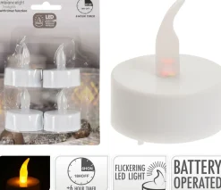 Lot de 4 bougies chauffe-plats LED LED-Koopman New