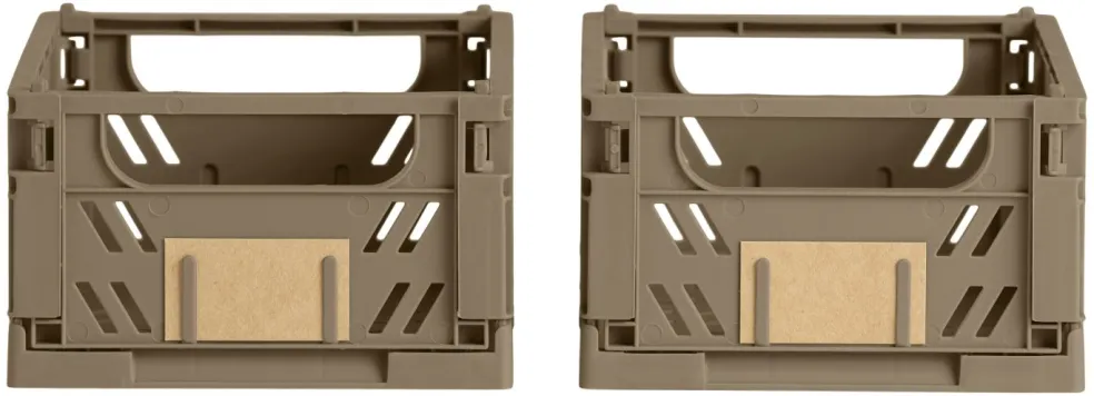 Lot de 2 caisses pliables ton marron DAY