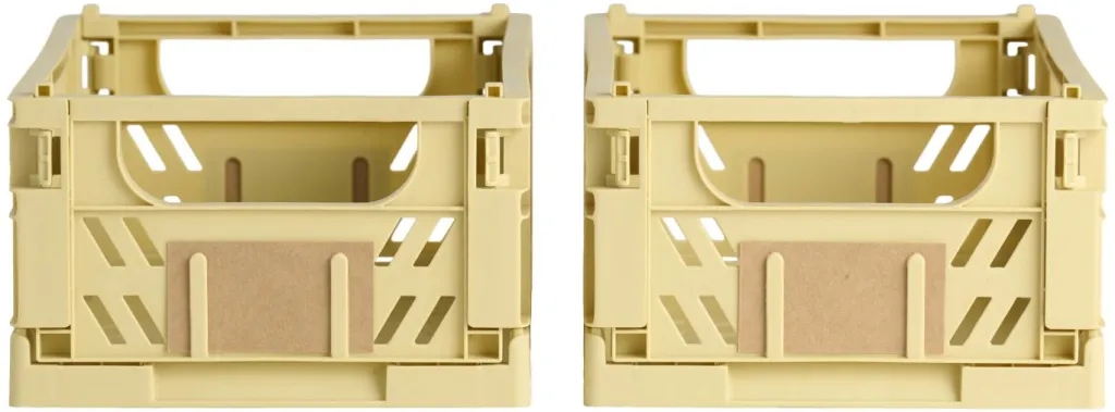 Lot de 2 caisses pliables ton jaune DAY-Schou Company Outlet