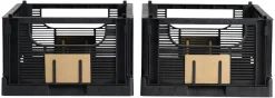 Lot de 2 caisses pliables ton noir DAY