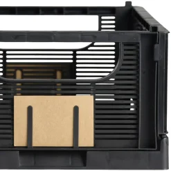 Lot de 2 caisses pliables ton noir DAY