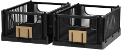 Lot de 2 caisses pliables ton noir DAY