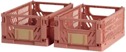 Lot de 2 caisses pliables ton rouge terra DAY-Schou Company Outlet
