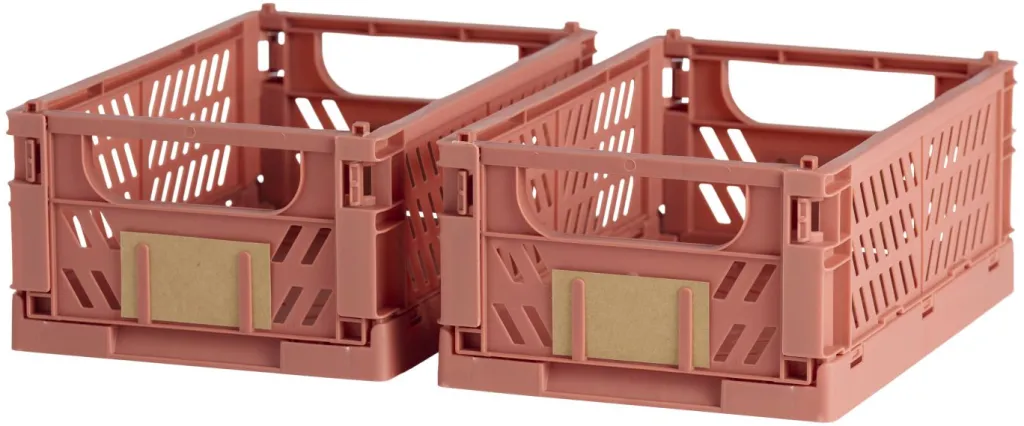 Lot de 2 caisses pliables ton rouge terra DAY-Schou Company Outlet